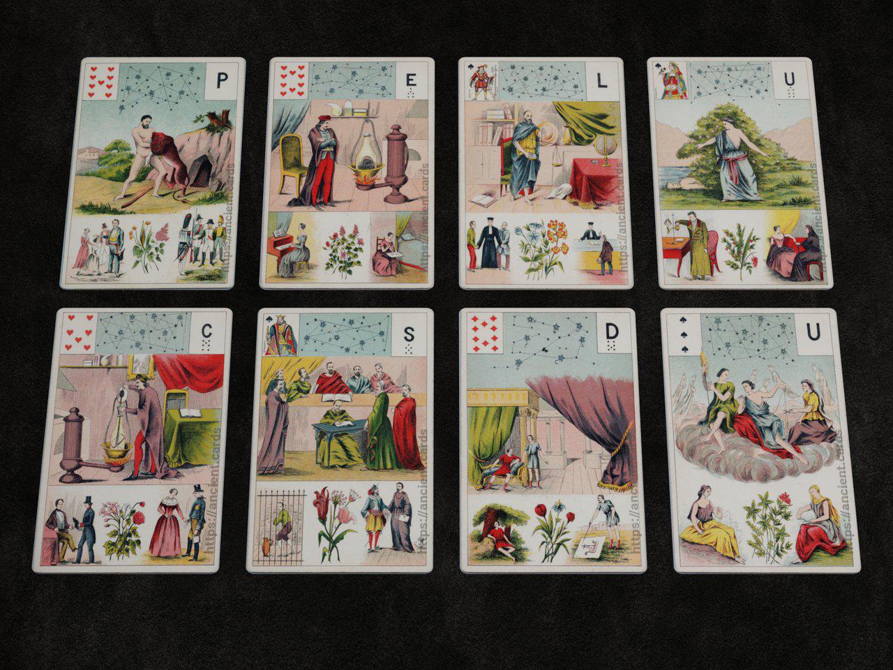 TAROT MLLE LENORMAND GRAND JEU ancien cartomancie carte jeu magie